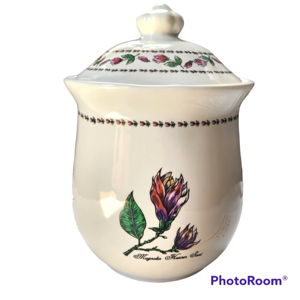 Magnolia Home Kitchen Cream Floral Canister